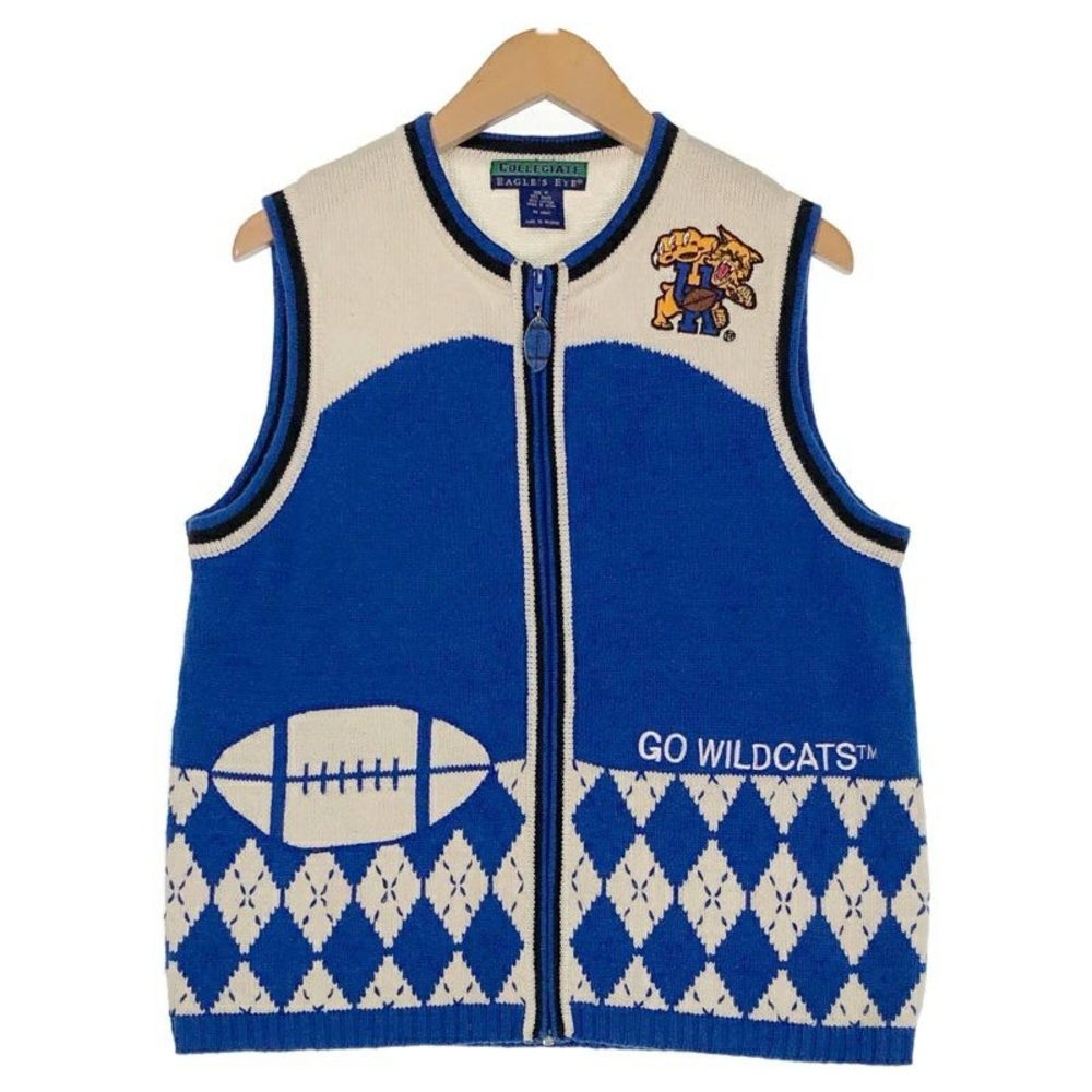 Vintage Women’s University Of Kentucky Wildcats Football Sweater Vest Collegiate